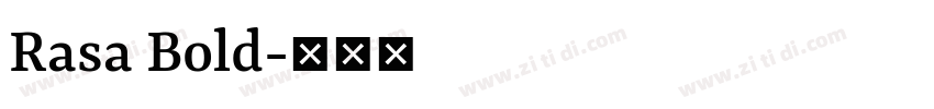 Rasa Bold字体转换
